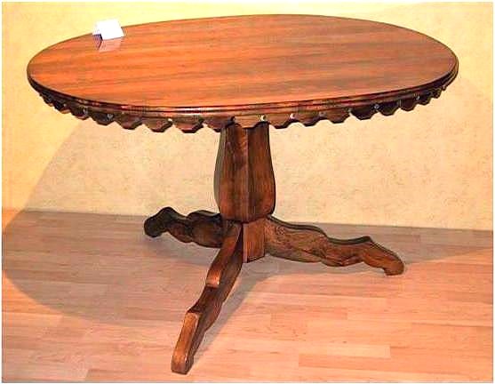 Biedermeiertisch Nussbaum